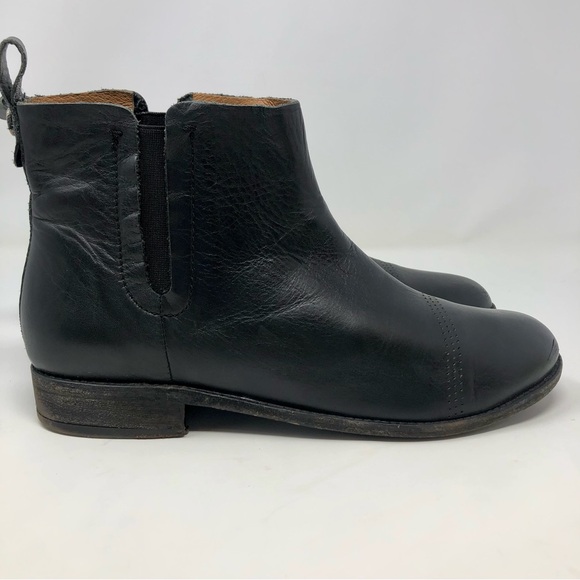 Olukai Malie Black Full Soft Grain Leather Ankle Booties Chelsea Boot Pull On - Picture 3 of 11